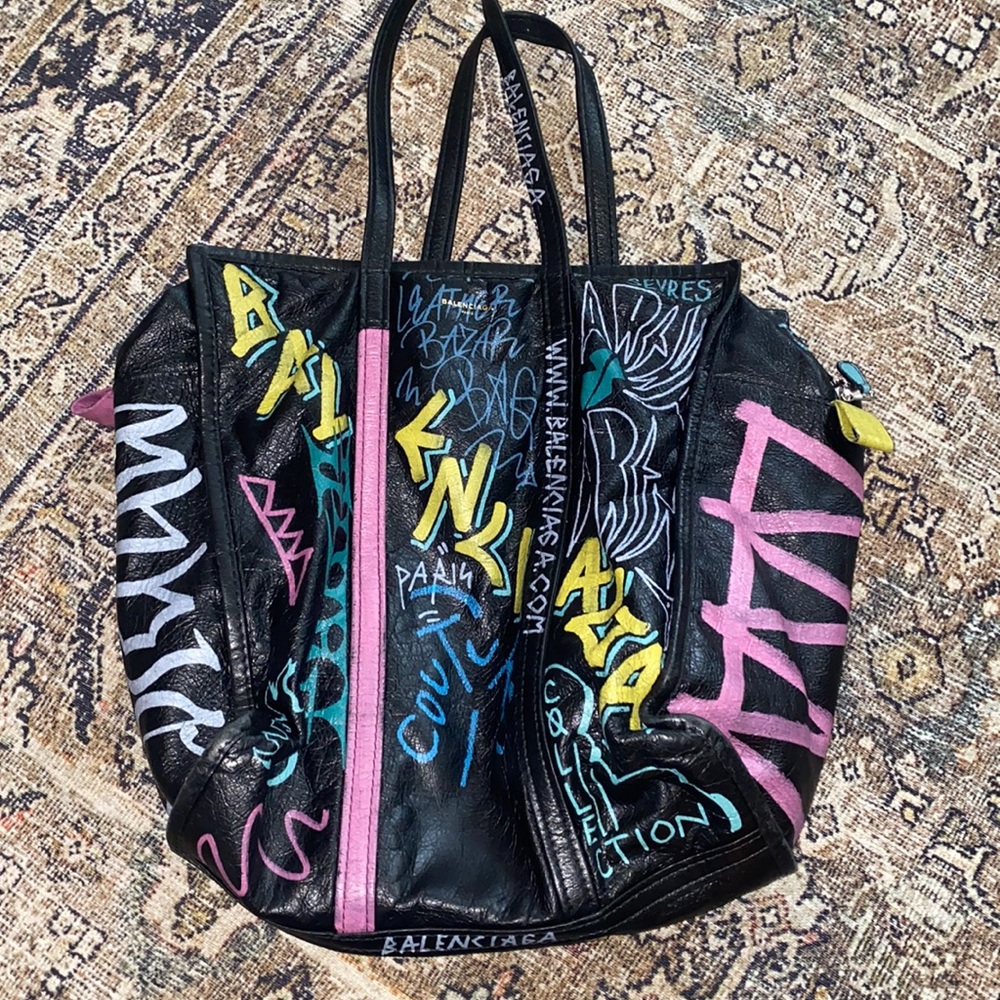 Balenciaga Graffiti Shopper Tote